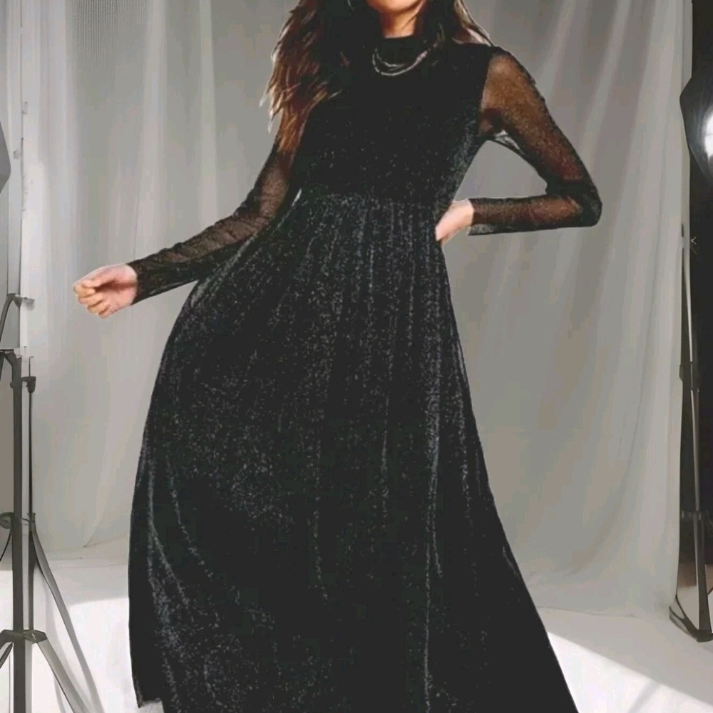 Urban Outfitters Black Long Sleeve Dress